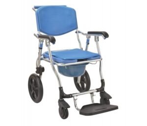 Chaise de douche et toilettes sur roues