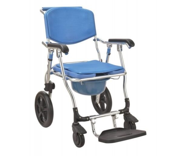 Chaise de douche et toilettes sur roues