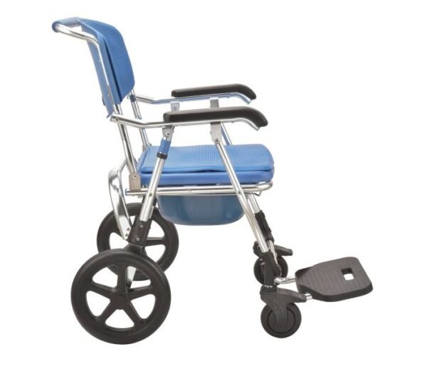 Chaise de douche et toilettes sur roues