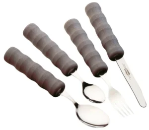 Kit de 4 couverts avec manche en mousse gris